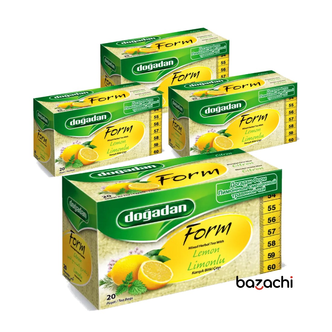 Dogadan Form Mixed Herbal Tea with Lemon Tea, 20 Tea Bags