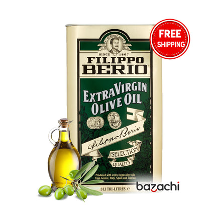Filippo Berio Extra Virgin Olive Oil Tin Pack 3L