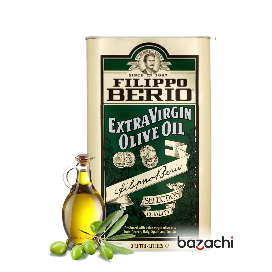 Filippo Berio Extra Virgin Olive Oil Tin Pack 3L