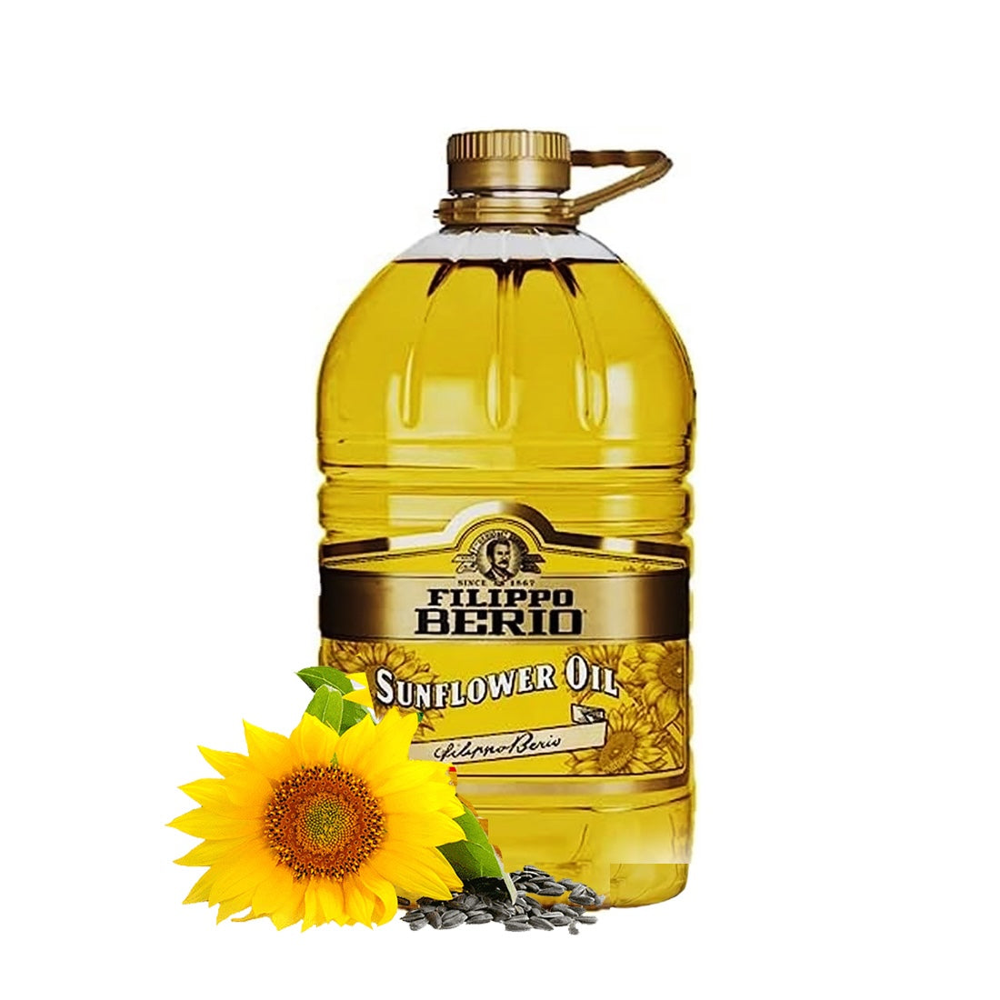 Filippo Berio Sunflower Oil, Cooking Oil, 5L