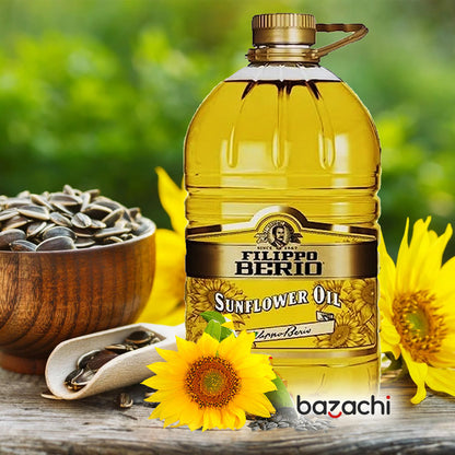 Filippo Berio Sunflower Oil, Cooking Oil, 5L