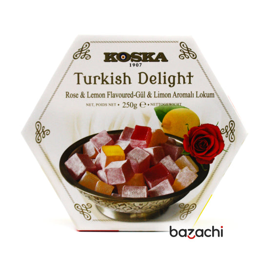 Koska Lemon & Rose Flavoured Turkish Delight (Lokum) 250g