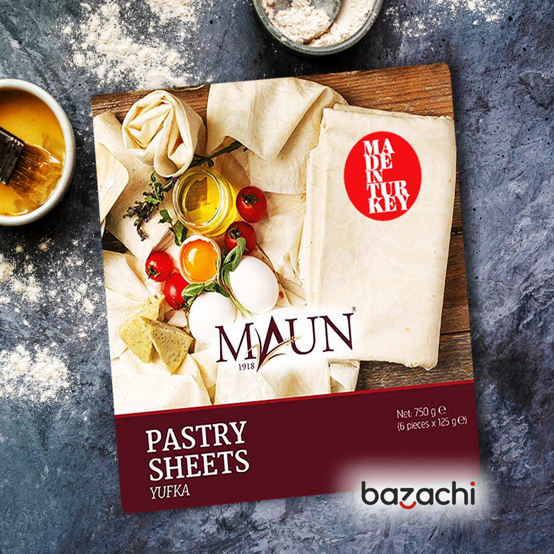 Maun Frozen Pastry Sheets 6 Pcs 750g  (Yufka)