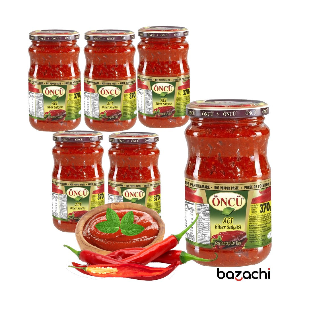 Oncu Hot Pepper Paste ( Aci Biber Salcasi ), 370g
