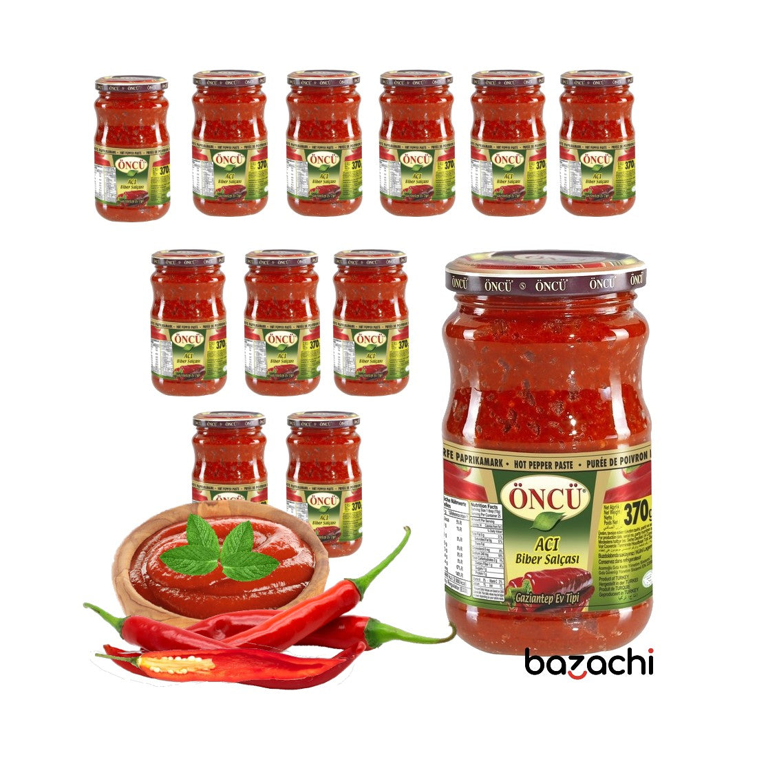 Oncu Hot Pepper Paste ( Aci Biber Salcasi ), 370g