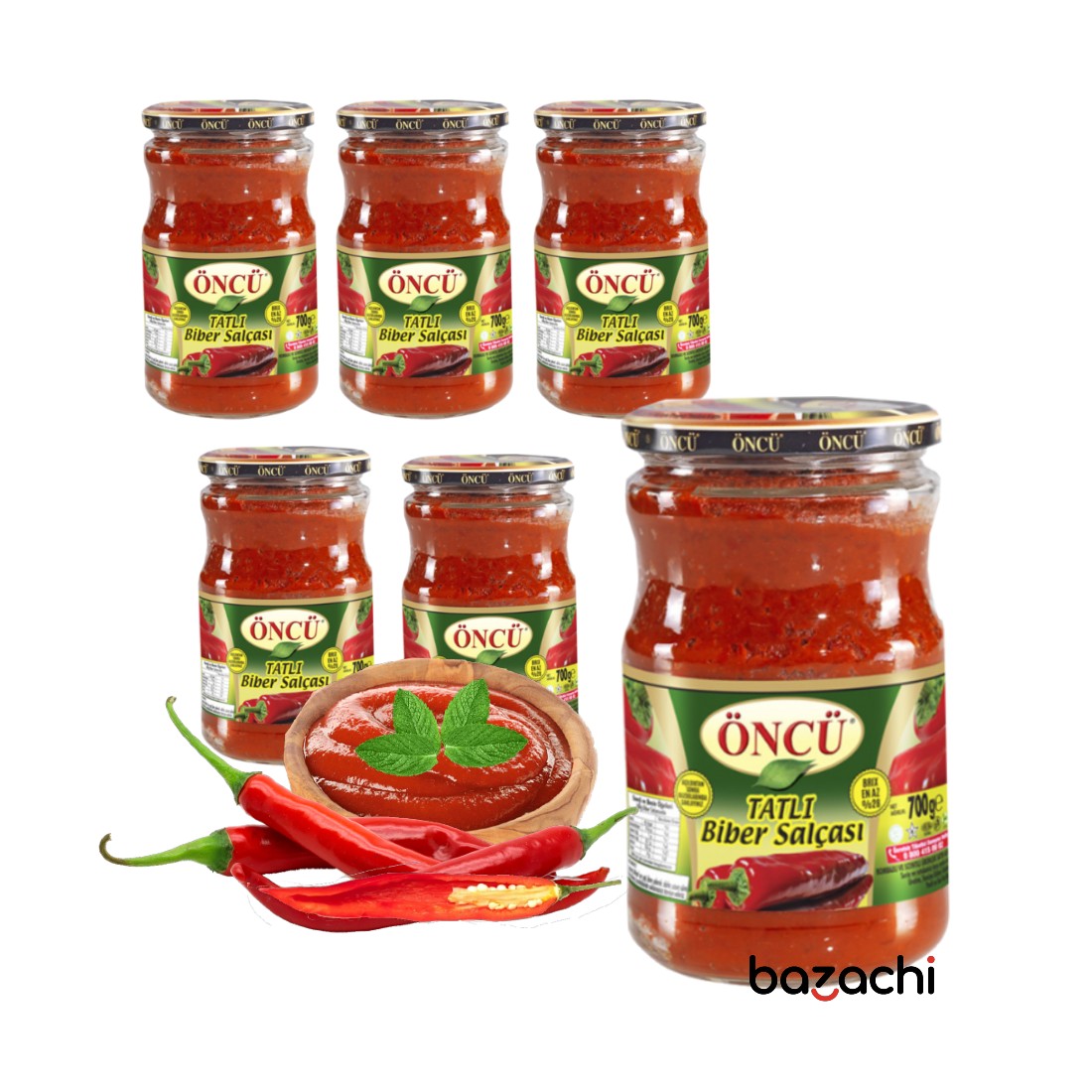 Oncu Traditional and Natural Mild Pepper Paste (Tatli Biber Salcasi ), 700g