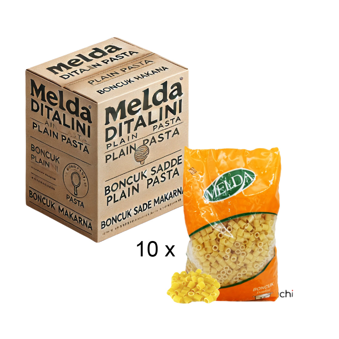 Melda Ditalini Plain Pasta (Boncuk Sade Makarna) 500g