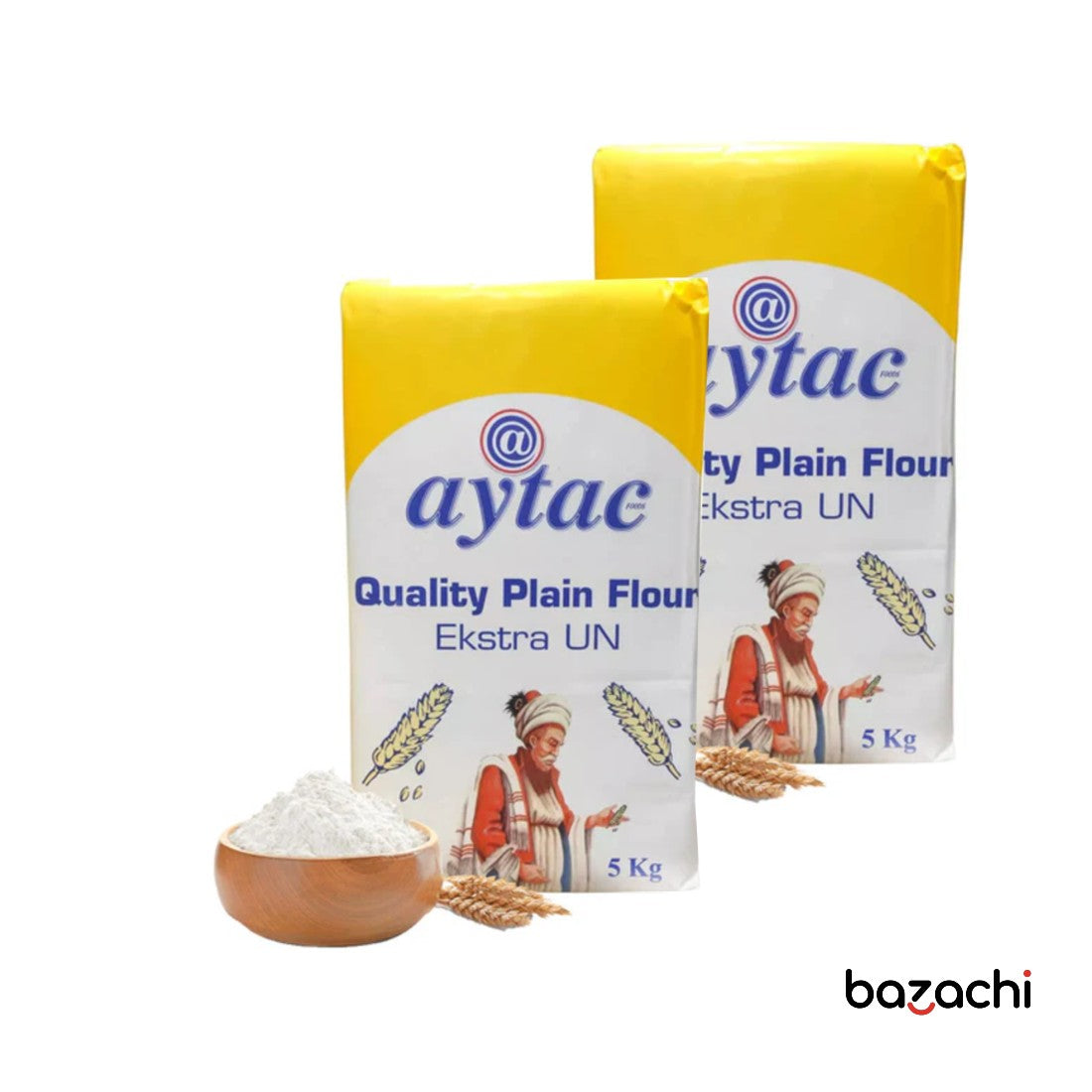 Aytac All Purpose Quality Plain Flour for Cooking & Baking, 5Kg
