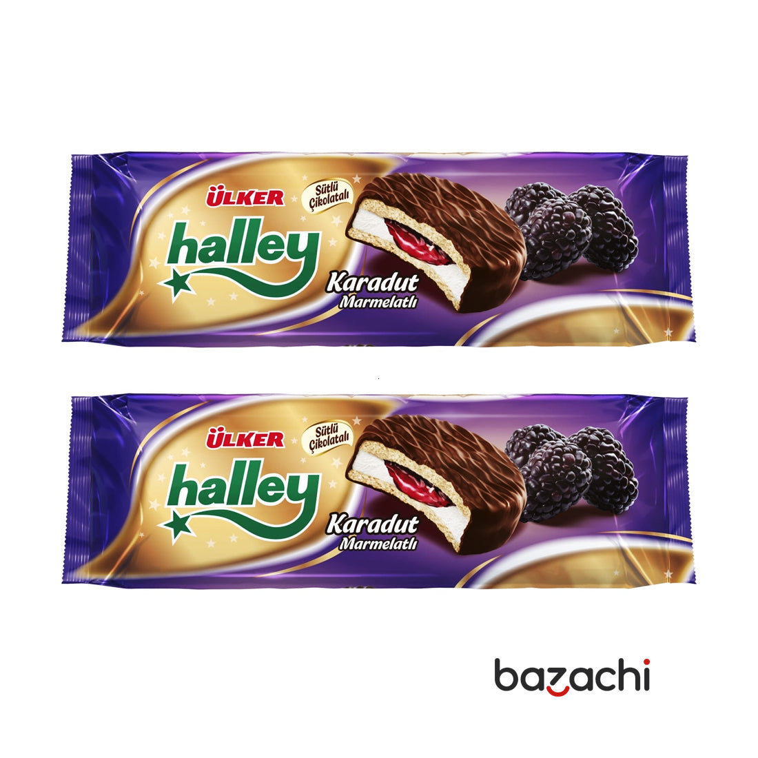 Ulker Halley Sandwich Biscuit with Black Mulberry 7 piece 236g