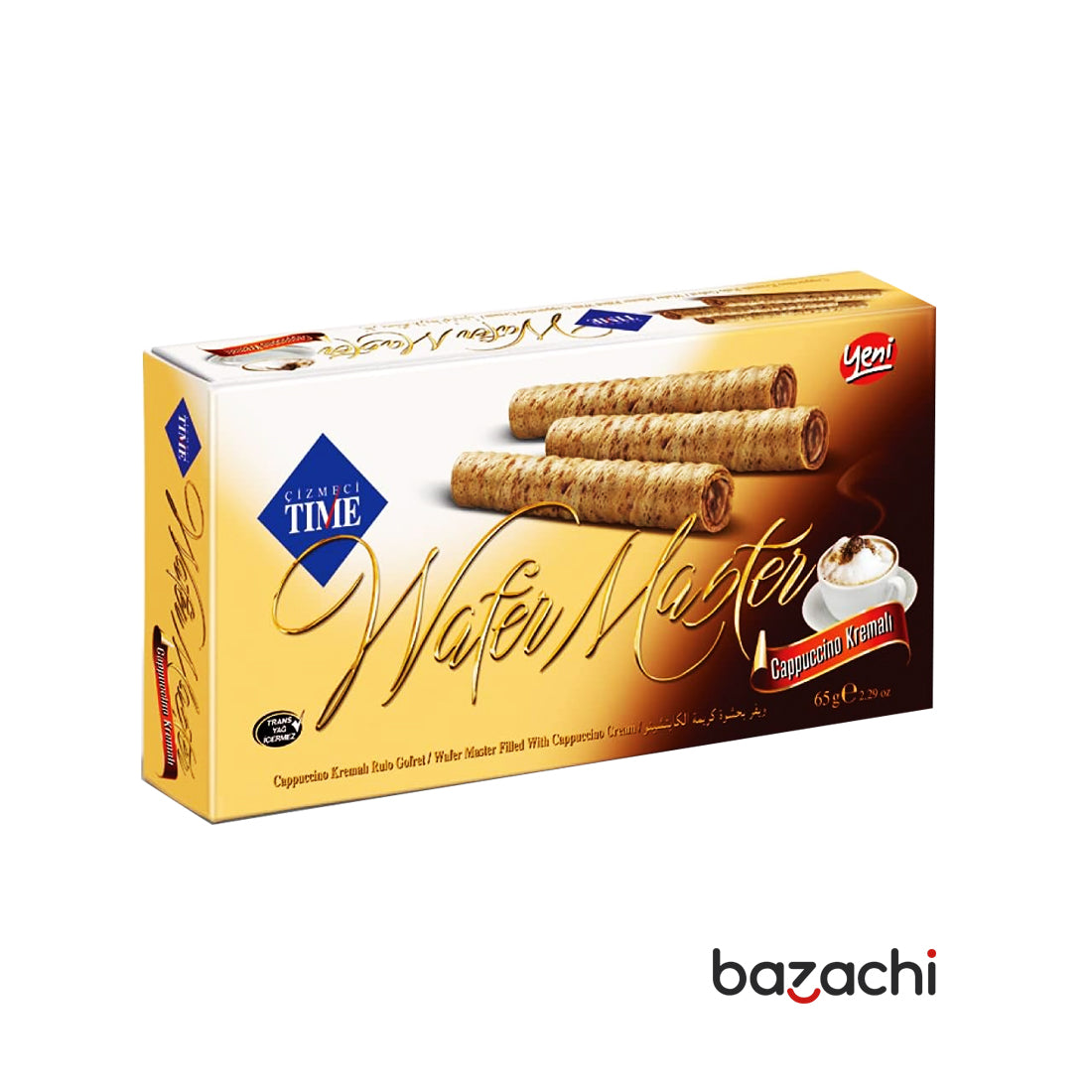 Wafer Master Roll With Cappuccino Flavored 15 Rolls 65g - Gofret