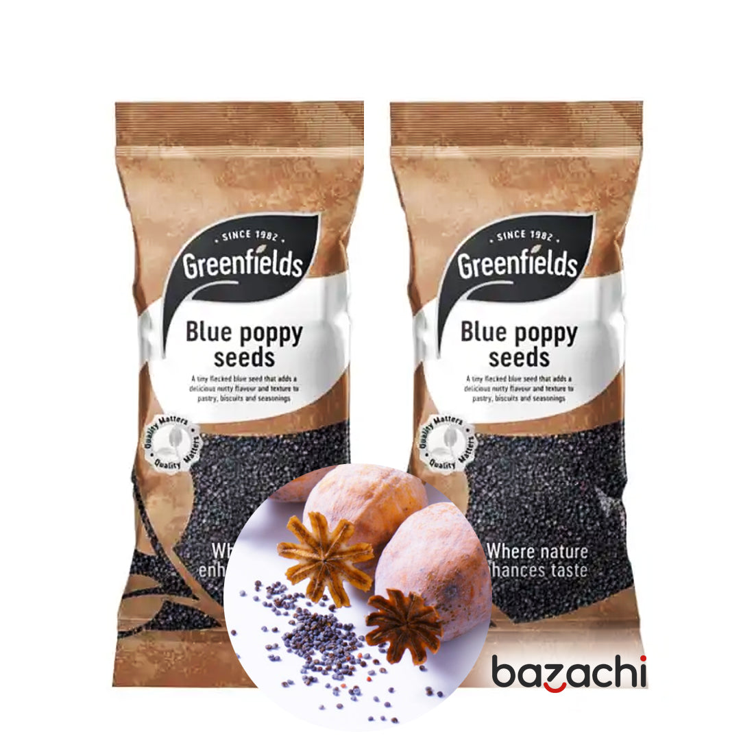 Greenfields Flecked Blue Poppy Seeds 100g