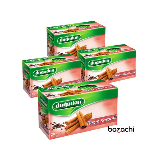 Dogadan Cinnamon Clove Herbal Tea (Tarcin karanfil Bitki Cay), 20 Tea Bags