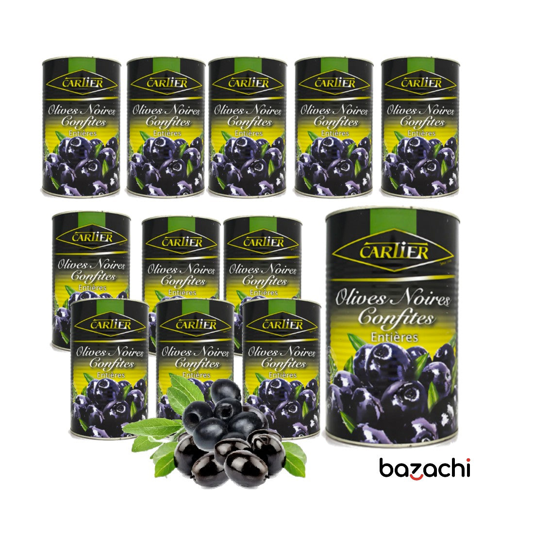 Cartier Black Whole Olives 800g