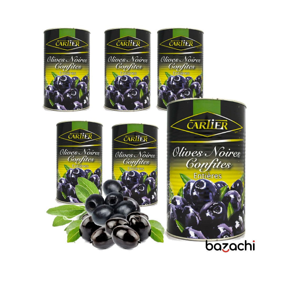 Cartier Black Whole Olives 800g
