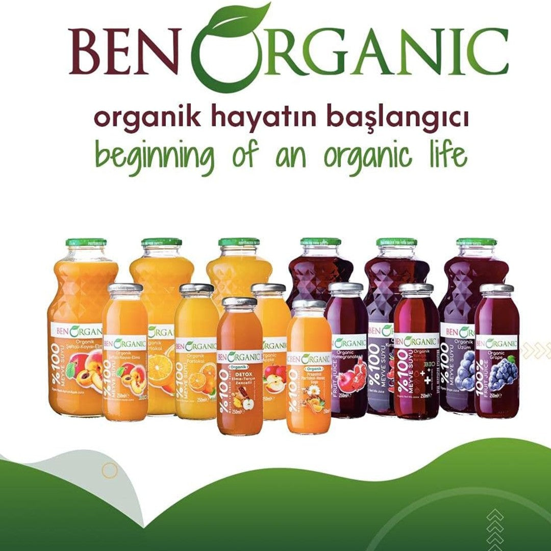 BenOrganic - 100% Natural Organic Apple Juice 946ml - Glass Bottle