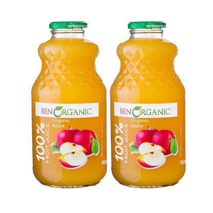 BenOrganic - 100% Natural Organic Apple Juice 946ml - Glass Bottle