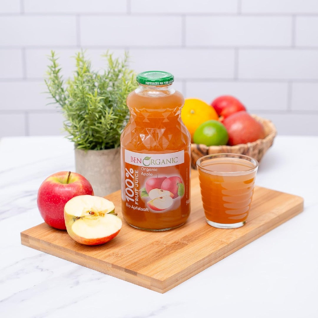 BenOrganic - 100% Natural Organic Apple Juice 946ml - Glass Bottle