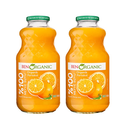 BenOrganic - 100% Natural Organic Orange Juice 946ml - Glass Bottle