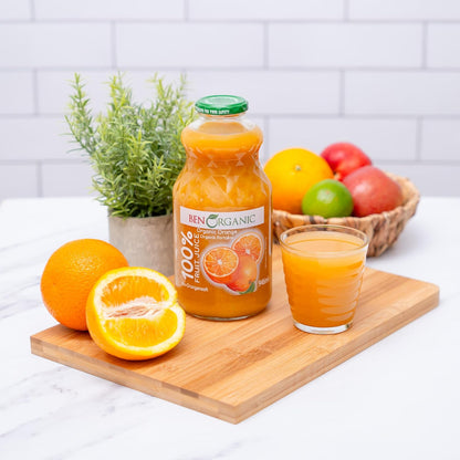 BenOrganic - 100% Natural Organic Orange Juice 946ml - Glass Bottle