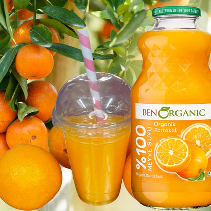 BenOrganic - 100% Natural Organic Orange Juice 946ml - Glass Bottle