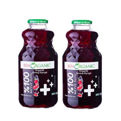 BenOrganic - 100% Natural Organic Red Mix Juice  946ml - Glass Bottle