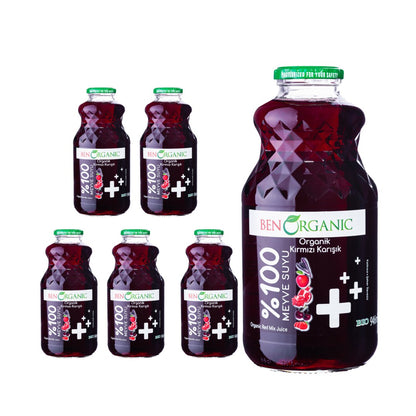 BenOrganic - 100% Natural Organic Red Mix Juice  946ml - Glass Bottle