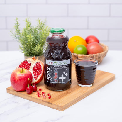 BenOrganic - 100% Natural Organic Red Mix Juice  946ml - Glass Bottle