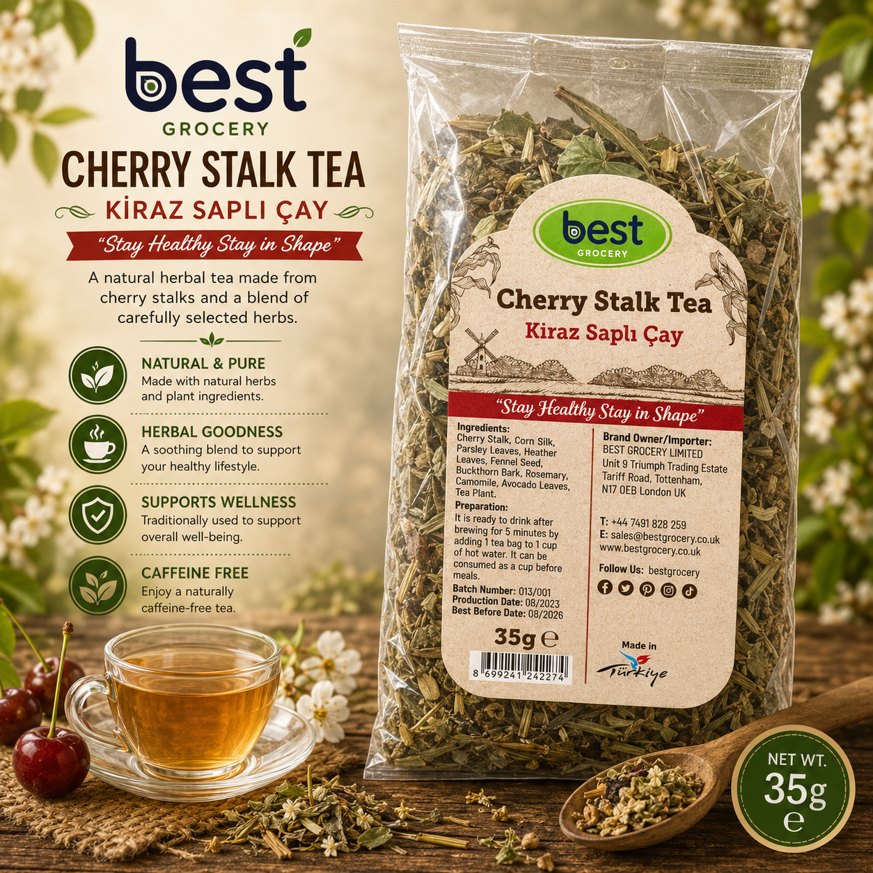 Best Cherry Stalk Tea (Kiraz Sapi Cayi) 35g