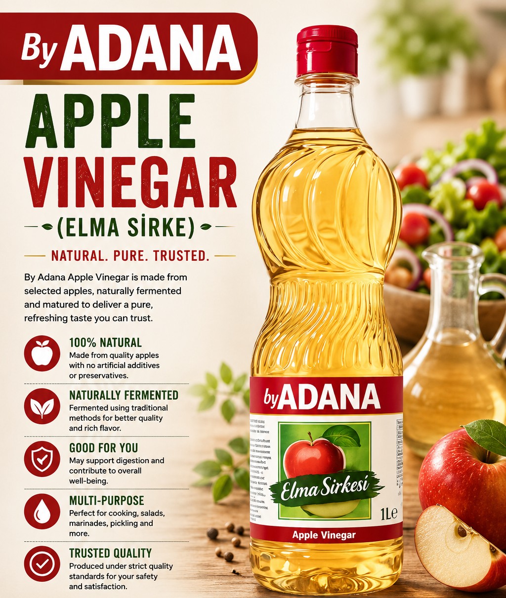 By Adana Apple Vinegar (Elma Sirkesi ) 1000 ml