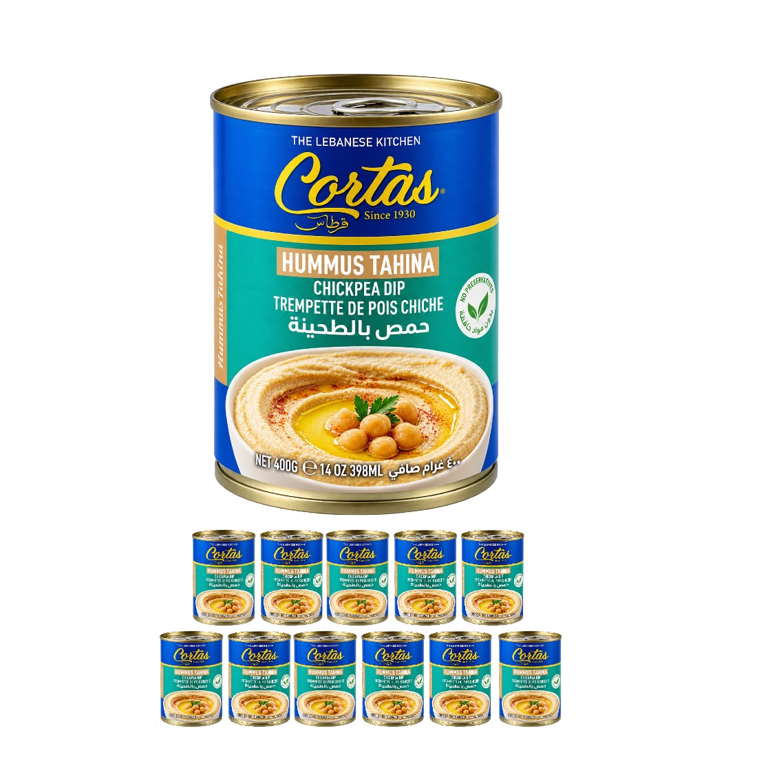 Cortas Hummus Tahina Ready to Eat Chick Pea Dip 400g