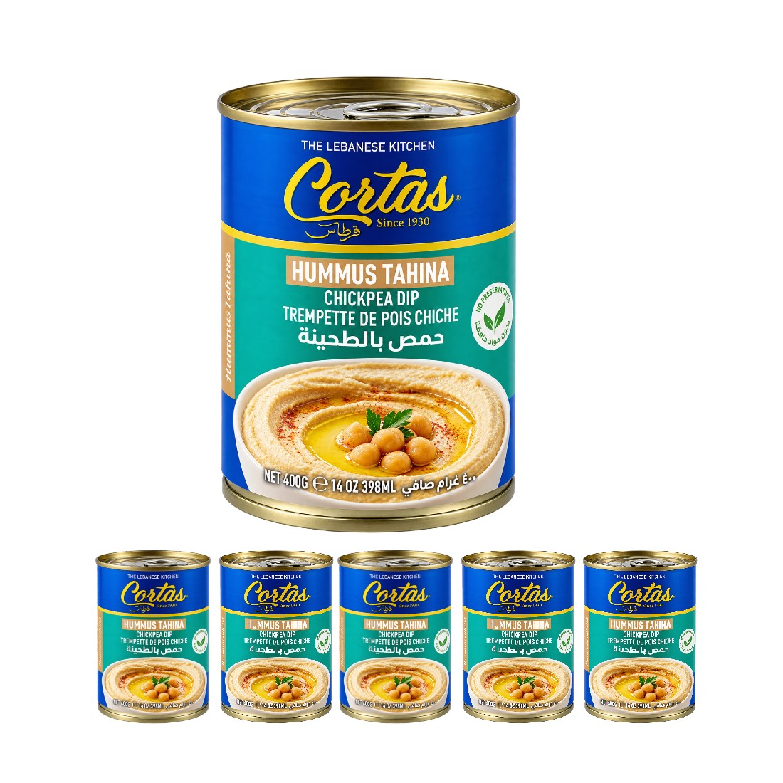 Cortas Hummus Tahina Ready to Eat Chick Pea Dip 400g