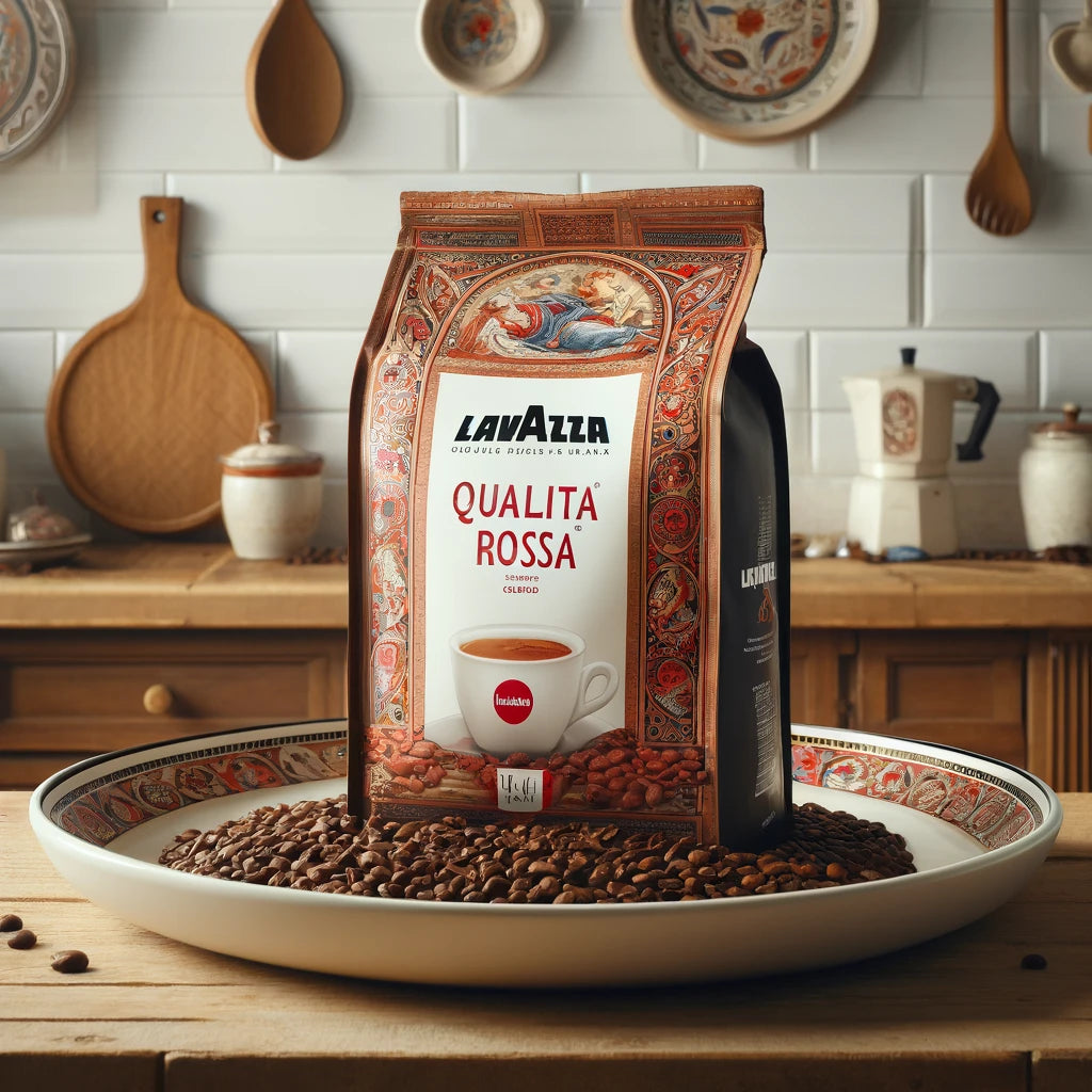 Lavazza Qualita Rossa Coffee Beans 1kg - Medium Roast, Intensity 5/10