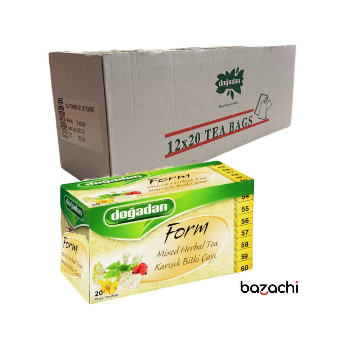 Dogadan Form Mixed Herbal Tea (Karisik Bitki Cayi), 20 Tea Bags – bazachi