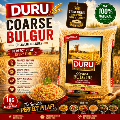 Duru Bulgur Coarse (Pilavlik Bulgur), 5Kg