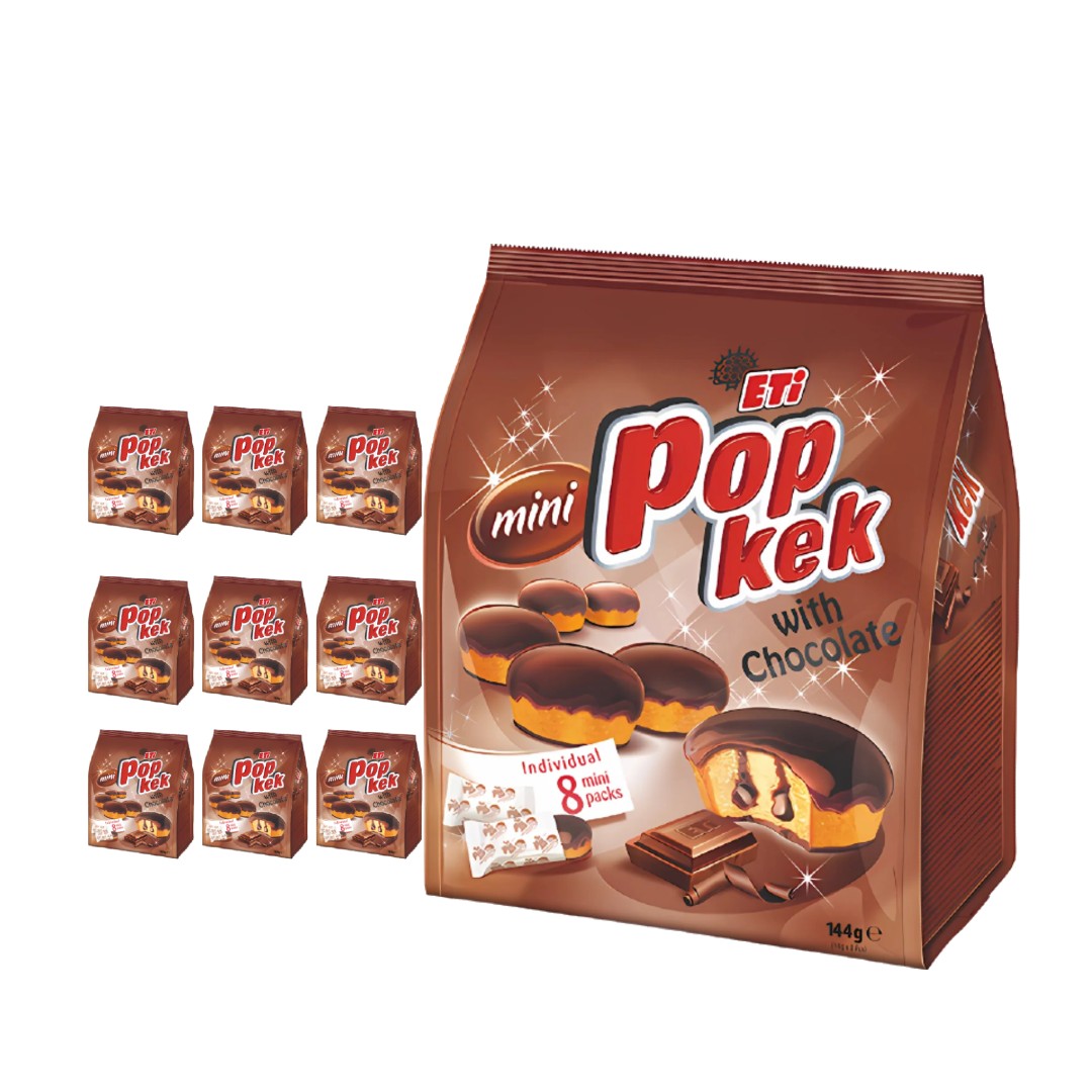 Eti Popkek Mini Cake With Cocoa (Bags) 144g