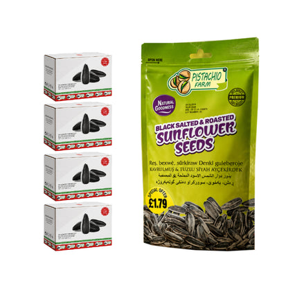Pistachio Farm Black Salted &  Roasted Sunflower Seeds 12 x 250g