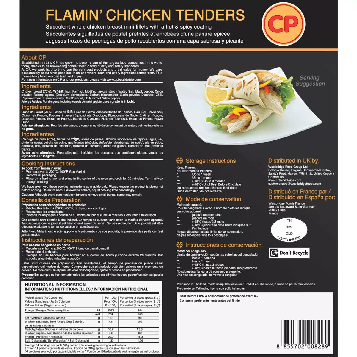 Flamin Halal Chicken Tenders 1.5kg