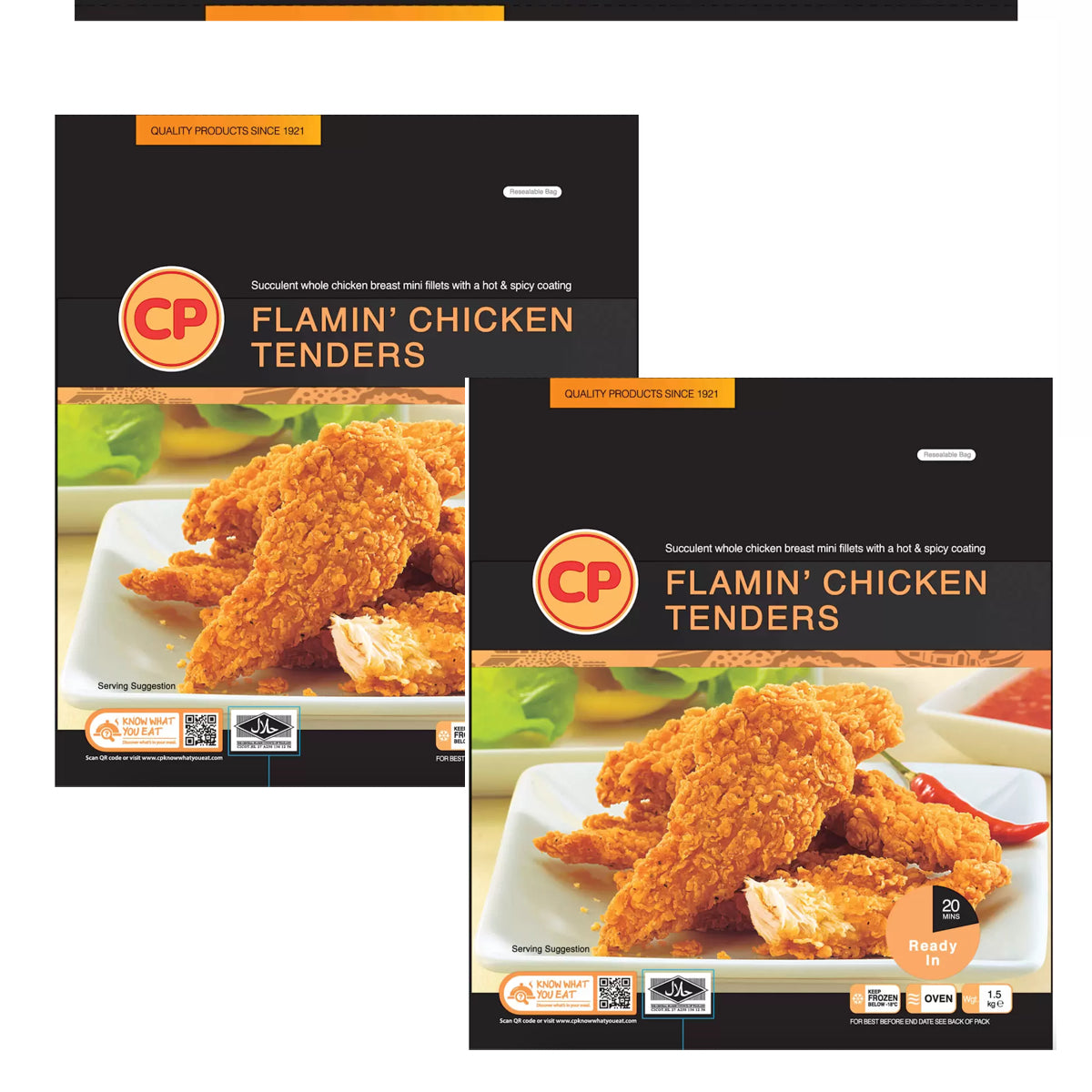 Flamin Halal Chicken Tenders 1.5kg - Free Shipping