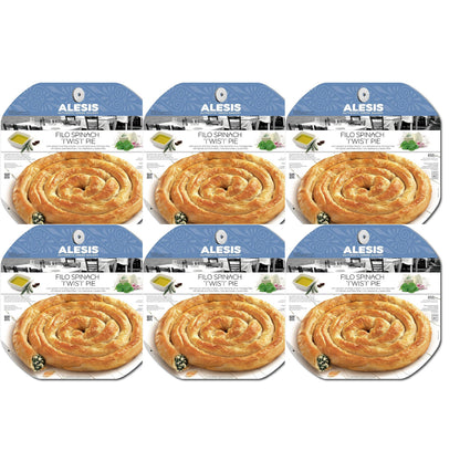 Alesis Greek Filo Twist Pie With Spinach & Feta Cheese, 850g