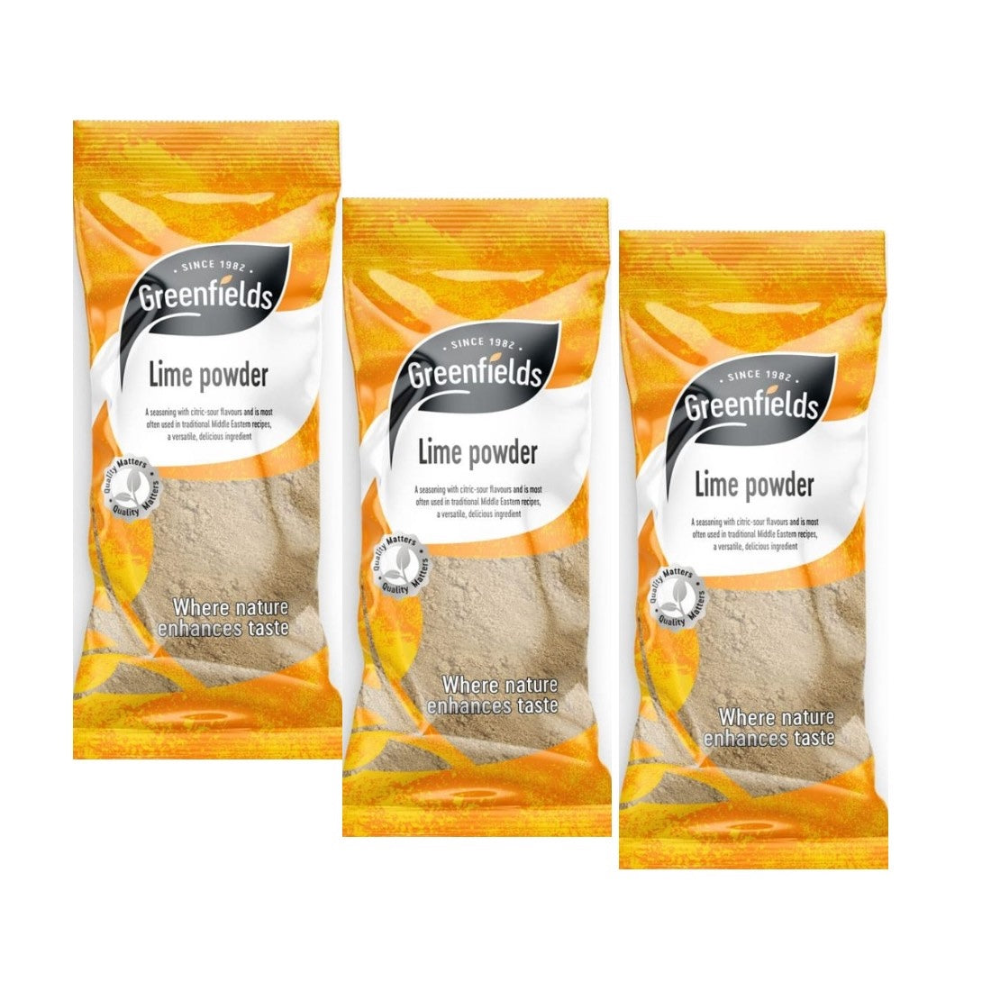 Greenfields Lime Powder, 3 x 75g