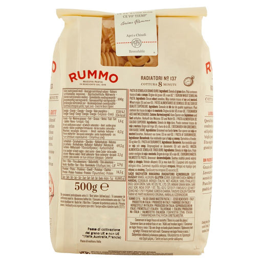 Rummo Radiatori N.137 -Italian Pasta 500g