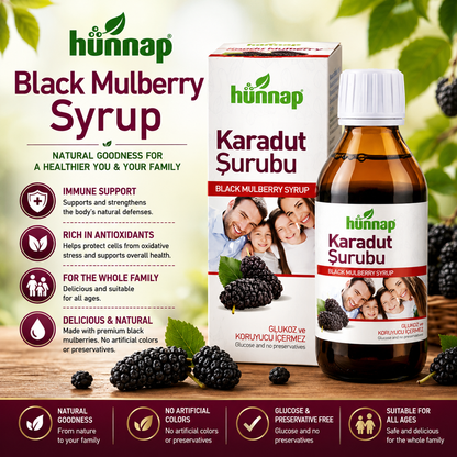 Hünnap Black Mulberry Syrup (Karadut Surubu) 50 ml