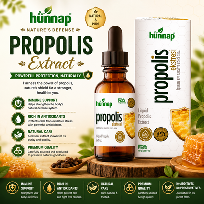 Hunnap Propolis Extract Liquid Food Supplement (Takviye Edici Gıda) 30ml