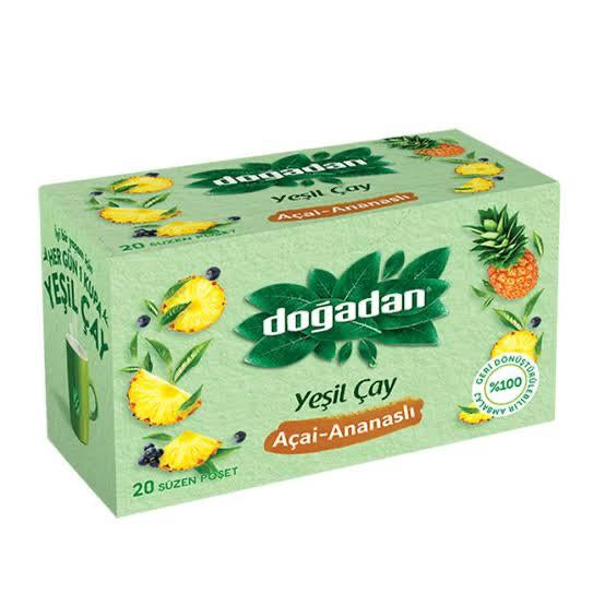 Dogadan  Green Tea with a Pineapple Mixture (Ananasli Yesil Cay)20 Tea Bags