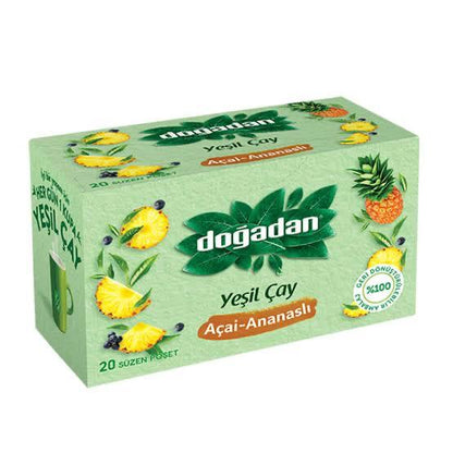 Dogadan  Green Tea with a Pineapple Mixture (Ananasli Yesil Cay)20 Tea Bags