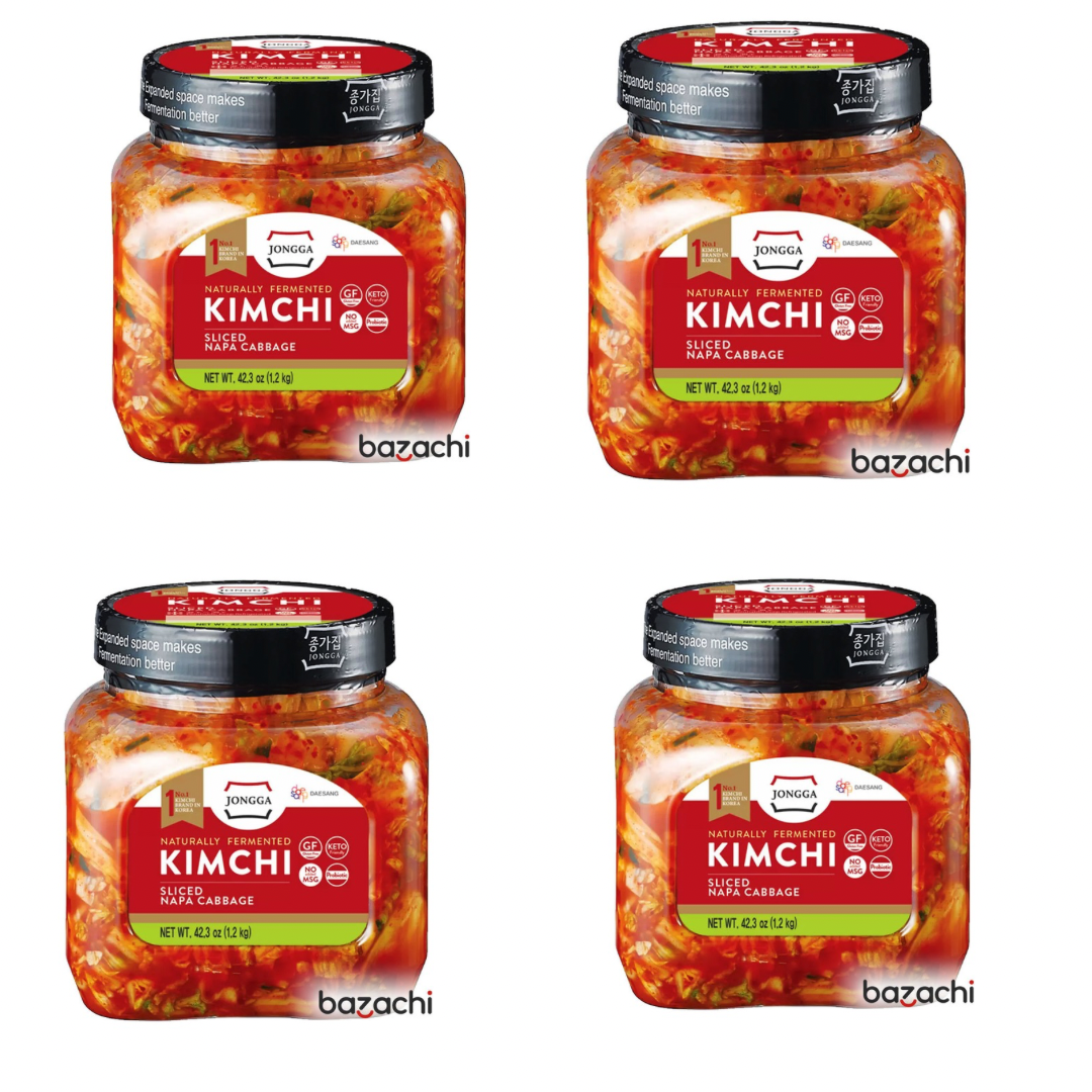 Jongga Naturally Fermented Kimchi Sliced Napa Cabbage, 1.2Kg