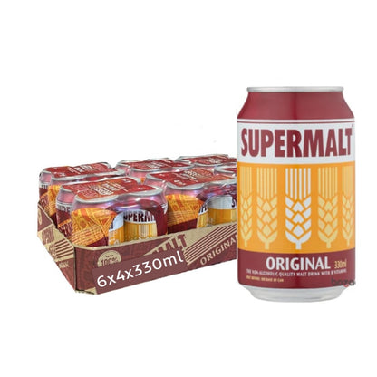 Supermalt Original Non-Alcoholic Malt Drink with B Vitamins, 330ml Can