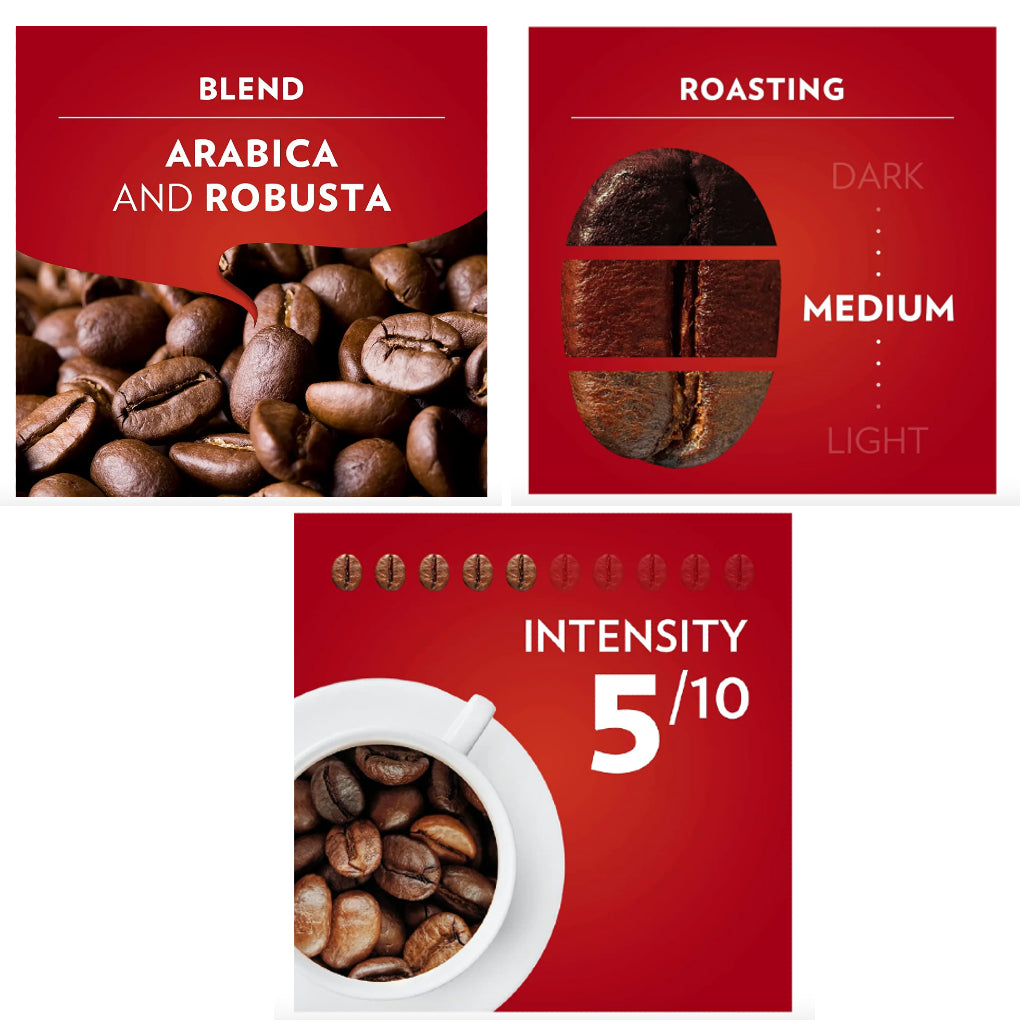 Lavazza Qualita Rossa Coffee Beans 1kg - Medium Roast, Intensity 5/10