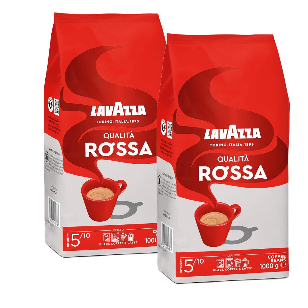 Lavazza Qualita Rossa Coffee Beans 1kg - Medium Roast, Intensity 5/10