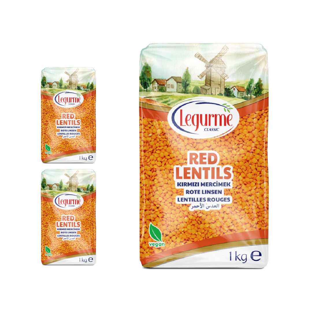 Legurme Round Red Lentils (Futbol Mercimek) 1kg